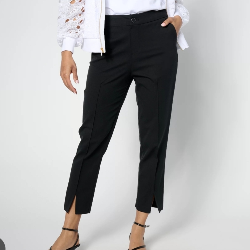 Isaac Mizrahi Stretch Slim-Leg Crop Pants